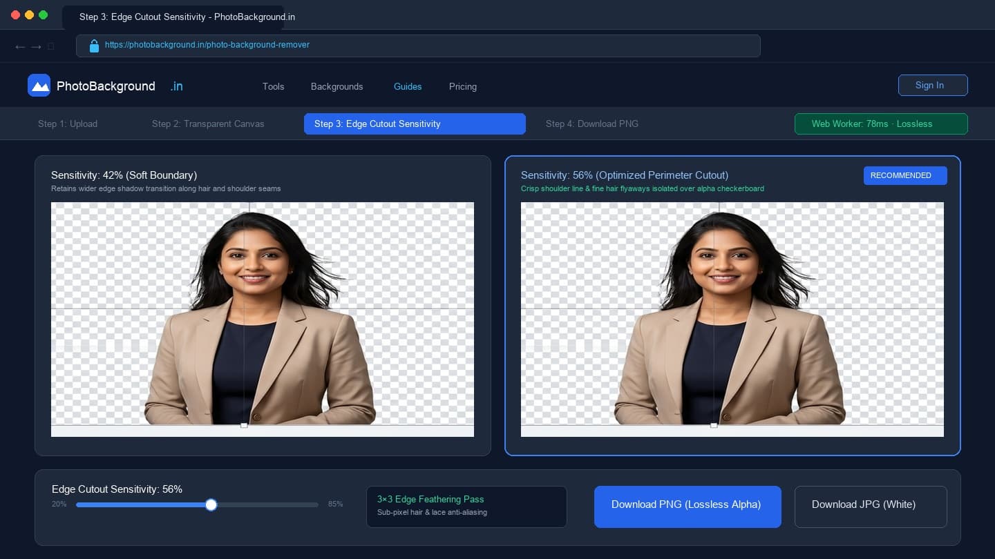 Step-by-step tutorial: isolating portraits and products into transparent 32-bit PNG cutouts